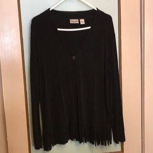 Black travelers fringed jacket